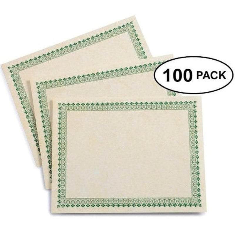 Gartner Studios Border Paper Certificates - 100 CT 74930, White - Image 2